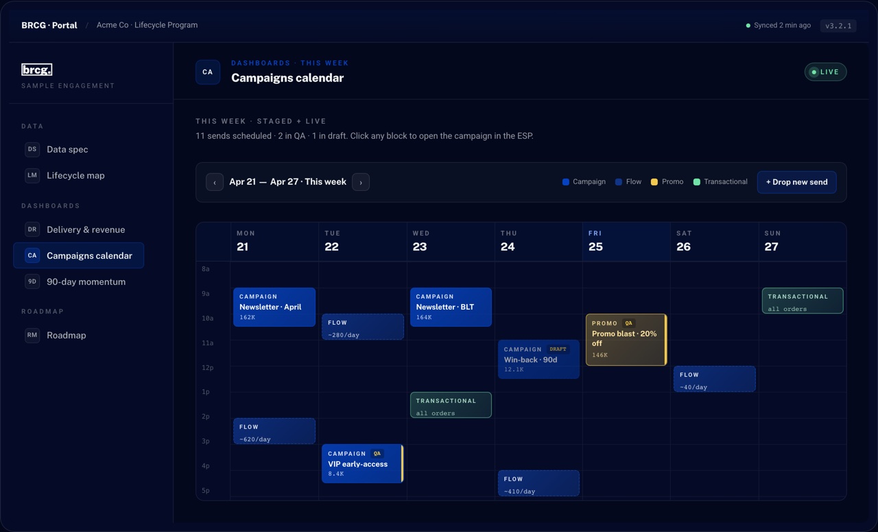 Portal — Campaigns calendar