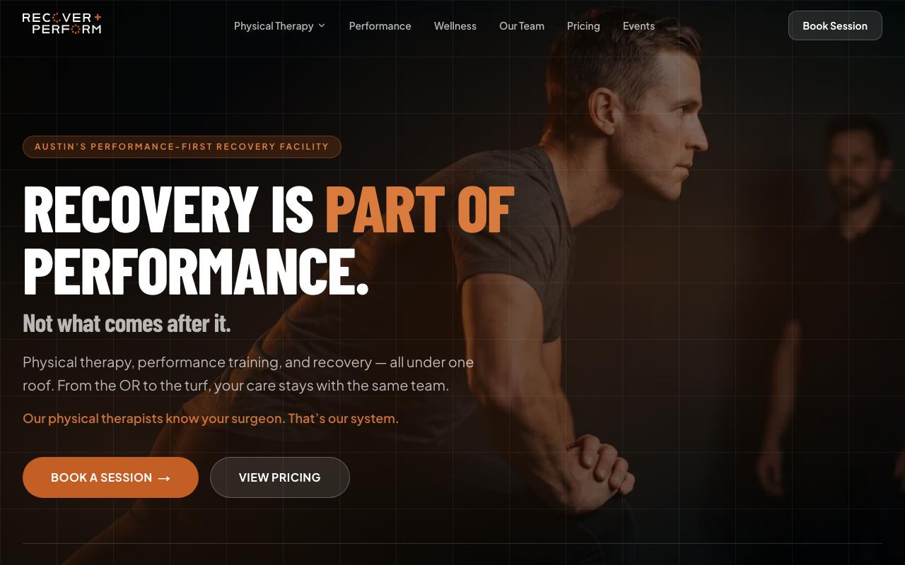 Recover Perform — built by BRCG