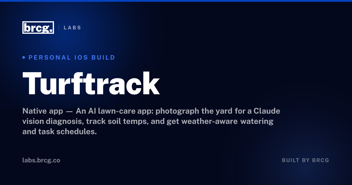 Turftrack — built by BRCG